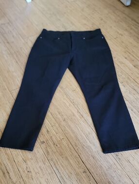 Escada Black Embroidered Logo Pants